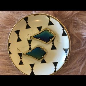 EUC black iridescent earrings